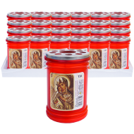 Candelă cu capac anti-vânt T30 – set 24 bucăți, timp de ardere 25 ore